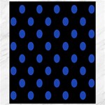Polka Dots - Cerulean Blue on Black Canvas 20  x 24 