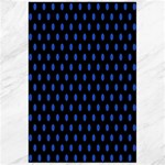 Polka Dots - Cerulean Blue on Black Canvas 24  x 36 