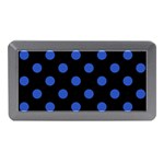 Polka Dots - Cerulean Blue on Black Memory Card Reader (Mini)