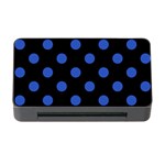 Polka Dots - Cerulean Blue on Black Memory Card Reader with CF