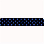 Polka Dots - Cerulean Blue on Black Small Bar Mat