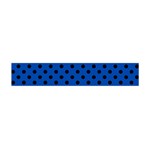 Polka Dots - Black on Cobalt Blue Flano Scarf (Mini)