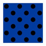 Polka Dots - Black on Cobalt Blue Medium Glasses Cloth