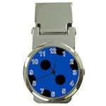 Polka Dots - Black on Cobalt Blue Money Clip Watch