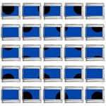 Polka Dots - Black on Cobalt Blue 9mm Italian Charm (25 pack)