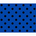 Polka Dots - Black on Cobalt Blue Collage 8  x 10 