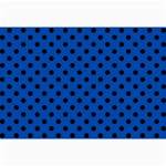 Polka Dots - Black on Cobalt Blue Collage 12  x 18 
