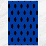 Polka Dots - Black on Cobalt Blue Canvas 12  x 18 