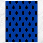 Polka Dots - Black on Cobalt Blue Canvas 18  x 24 
