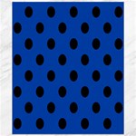 Polka Dots - Black on Cobalt Blue Canvas 20  x 24 