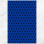 Polka Dots - Black on Cobalt Blue Canvas 24  x 36 