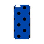 Polka Dots - Black on Cobalt Blue Apple iPhone 6/6S Silicone Case (Transparent)