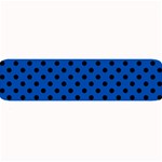 Polka Dots - Black on Cobalt Blue Medium Bar Mat