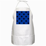 Polka Dots - Black on Cobalt Blue BBQ Apron