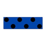 Polka Dots - Black on Cobalt Blue Sticker Bumper (100 pack)