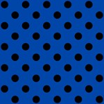 Polka Dots - Black on Cobalt Blue ScrapBook Page 8  x 8 