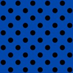 Polka Dots - Black on Cobalt Blue ScrapBook Page 12  x 12 