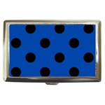 Polka Dots - Black on Cobalt Blue Cigarette Money Case