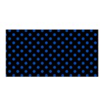 Polka Dots - Cobalt Blue on Black Satin Wrap
