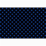 Polka Dots - Cobalt Blue on Black Collage 12  x 18 