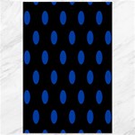 Polka Dots - Cobalt Blue on Black Canvas 12  x 18 