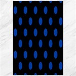 Polka Dots - Cobalt Blue on Black Canvas 20  x 30 