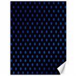Polka Dots - Cobalt Blue on Black Canvas 36  x 48 