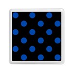 Polka Dots - Cobalt Blue on Black Memory Card Reader with Storage (Square)