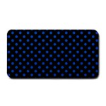 Polka Dots - Cobalt Blue on Black Medium Bar Mat