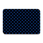 Polka Dots - Cobalt Blue on Black Plate Mat