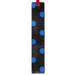 Polka Dots - Cobalt Blue on Black Large Book Mark