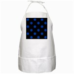 Polka Dots - Cobalt Blue on Black BBQ Apron