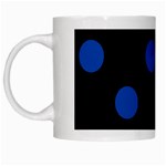 Polka Dots - Cobalt Blue on Black Black Mug