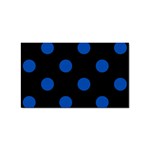Polka Dots - Cobalt Blue on Black Sticker (Rectangular)