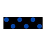 Polka Dots - Cobalt Blue on Black Sticker Bumper (10 pack)