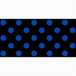 Polka Dots - Cobalt Blue on Black 4  x 8  Photo Cards