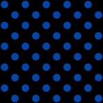 Polka Dots - Cobalt Blue on Black ScrapBook Page 8  x 8 