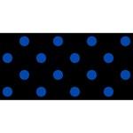 Polka Dots - Cobalt Blue on Black YOU ARE INVITED 3D Greeting Card (8x4)