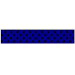 Polka Dots - Black on Dark Blue Flano Scarf (Large)
