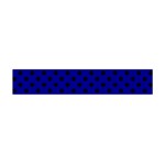Polka Dots - Black on Dark Blue Flano Scarf (Mini)