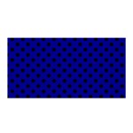 Polka Dots - Black on Dark Blue Satin Wrap