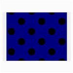Polka Dots - Black on Dark Blue Large Glasses Cloth