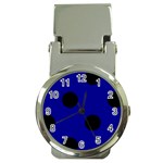 Polka Dots - Black on Dark Blue Money Clip Watch