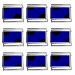 Polka Dots - Black on Dark Blue 9mm Italian Charm (9 pack)