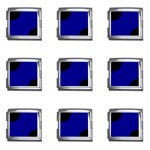 Polka Dots - Black on Dark Blue Mega Link Italian Charm (9 pack)