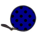 Polka Dots - Black on Dark Blue Classic 20-CD Wallet