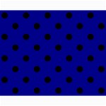 Polka Dots - Black on Dark Blue Collage 8  x 10 