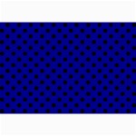 Polka Dots - Black on Dark Blue Collage 12  x 18 