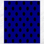 Polka Dots - Black on Dark Blue Canvas 8  x 10 