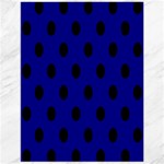 Polka Dots - Black on Dark Blue Canvas 12  x 16 